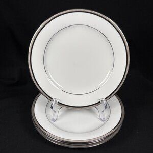 set of 4 beautiful salad plates.  Noritake Legendary Renwick Platinum 4320